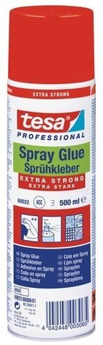 tesa spray adhesive 60022, extra strong, silicone-free, 500ml can