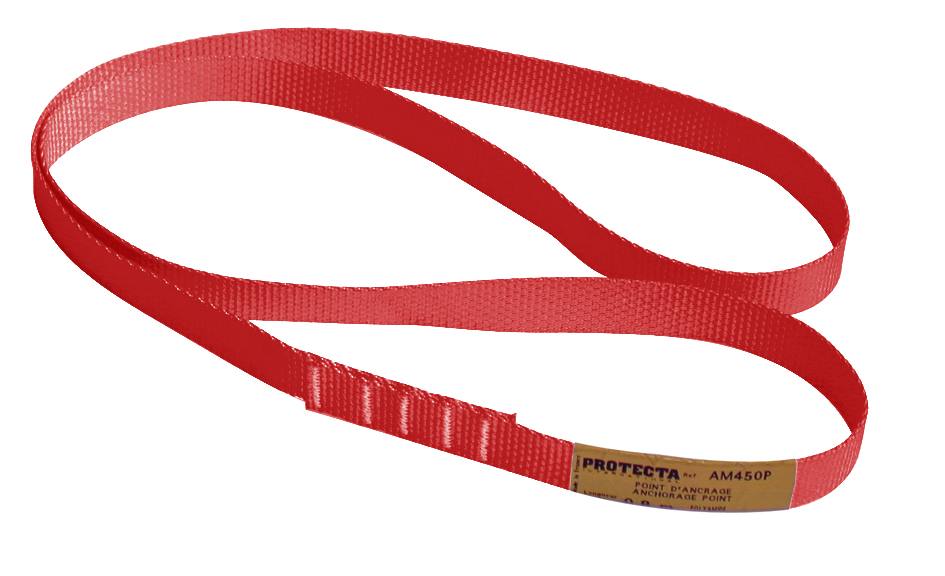 Eslinga de cinta 3M PROTECTA AM450/100 con 25 mm de ancho, 1 m de longitud, roja , 1,0 m