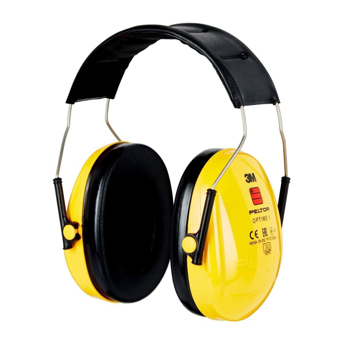 3M Peltor Optime I ear muffs, headband, yellow, SNR = 27 dB, H510A