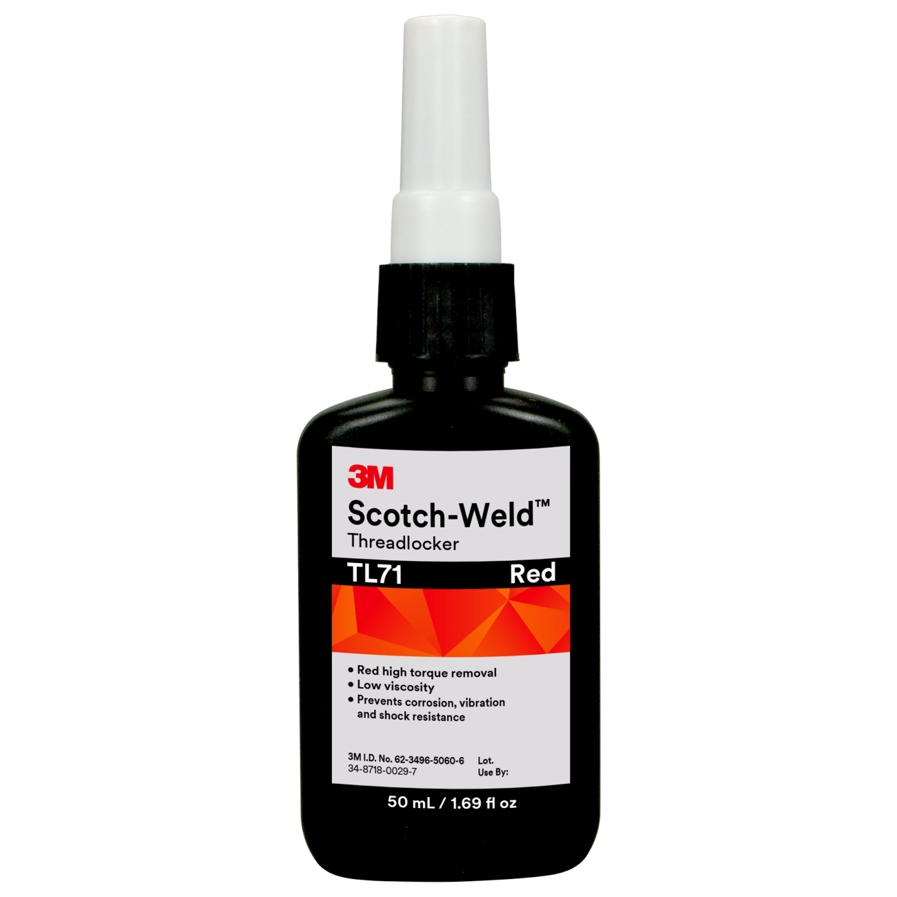 3M Scotch-Weld Adhesivo anaeróbico para atornillar TL71, Rojo, 50 ml