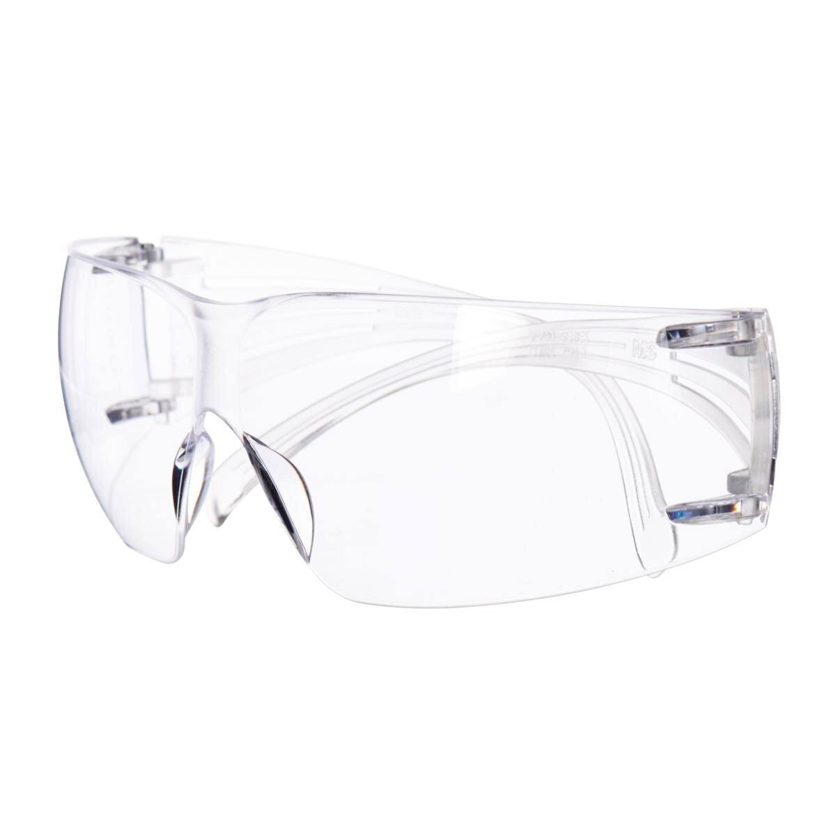 Occhiali di sicurezza 3M SecureFit 400 Reader, aste nere/verdi, rivestimento antigraffio/antiappannamento, lente trasparente con resistenza 1,5, SF415AS/AF-EU
