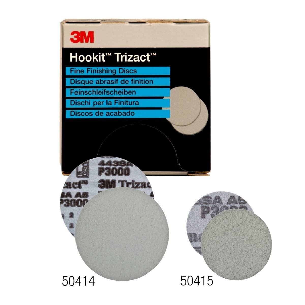 3M Trizact Discos para lijado fino 443SA, gris, 75 mm, P1000 #E50413