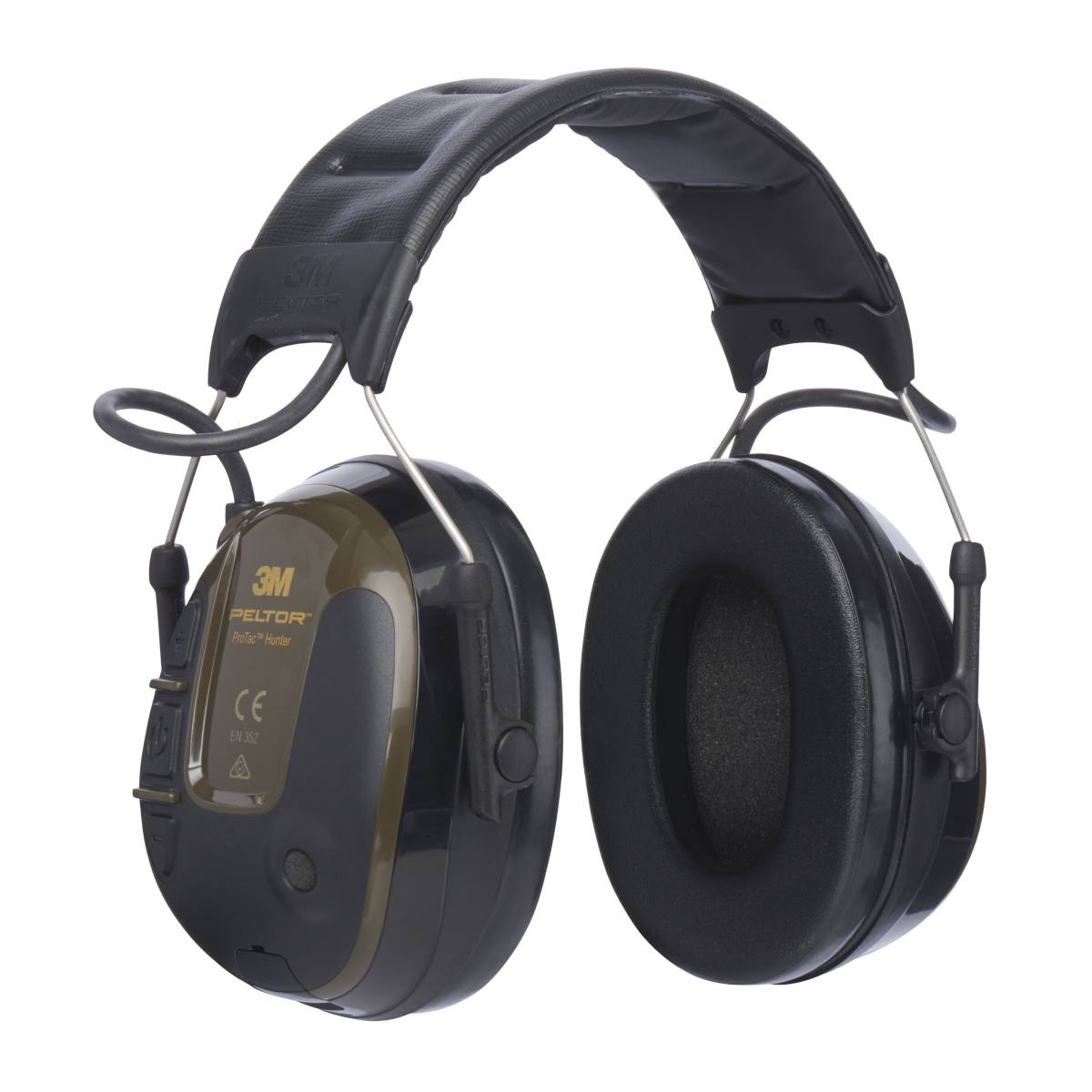 3M Peltor ProTac Hunter hearing protection headset, green, headband, SNR = 26 dB