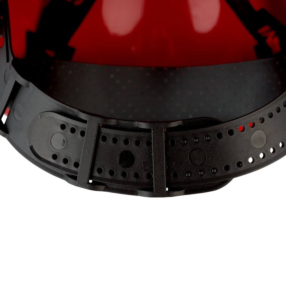 3M G3000 veiligheidshelm G30CUR in rood, geventileerd, met uvicator, pinlock en kunststof zweetband