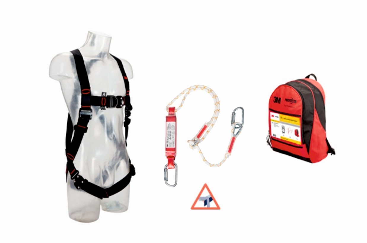 3M PROTECTA access platform set, 2-point harness (1161616), lanyard (1260314), backpack (9513331), M/L
