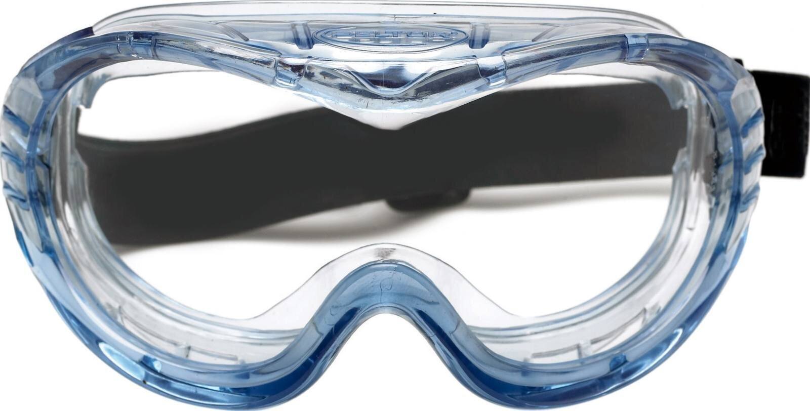 Occhiali di sicurezza 3M Fahrenheit AS/AF/UV, PC, trasparenti, rivestimento in Hardium, ventilazione indiretta, fascia in nylon, incluso sacchetto in microfibra Fheit