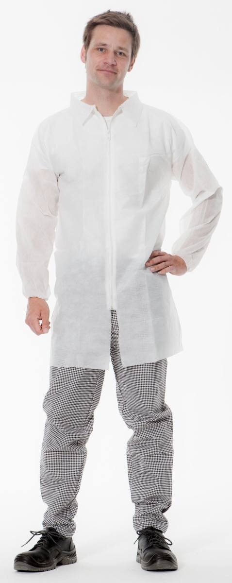 3M 4400 coat, white, size L, material 100% polypropylene, breathable, very light, with zipper