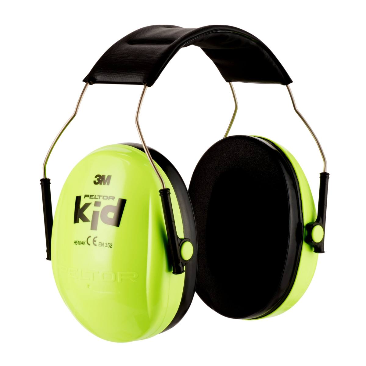 3M Peltor oorbeschermers voor kinderen H510AK, neongroen (87 tot 98 dB)