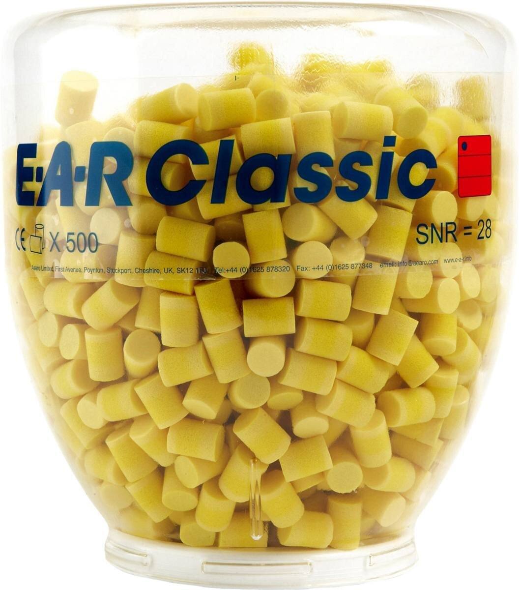 3M E-A-R CLASSIC Gehörschutzstöpsel, Kissenpackung, gelb, SNR = 28 dB,  PP01002