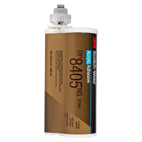 3M Scotch-Weld Adhesivo de construcción de base acrílica de 2 componentes para el sistema EPX DP 8405 NS, verde, 490 ml