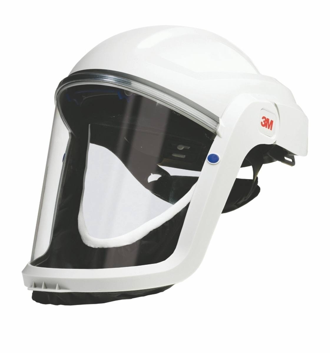 3M TR-315E+ Versaflo starter pack include TR-302E, accessori e casco di sicurezza 3M Versaflo M207 con guarnizione facciale ignifuga e visiera in policarbonato, trasparente