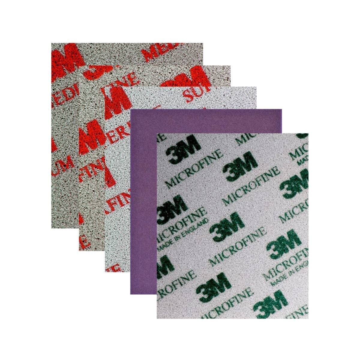 3M Soft Pads, 140 mm x 115 mm, ultrafine (P1000 - P1200), Gris, #E02601
