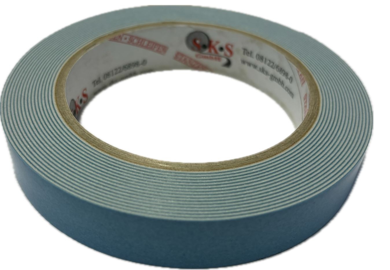 S•K•S 866 Doppelseitiges PE-Schaumstoff-Klebeband mit Acrylat-Klebstoff, 19 mm x 5 m, 0,8 mm, weiß