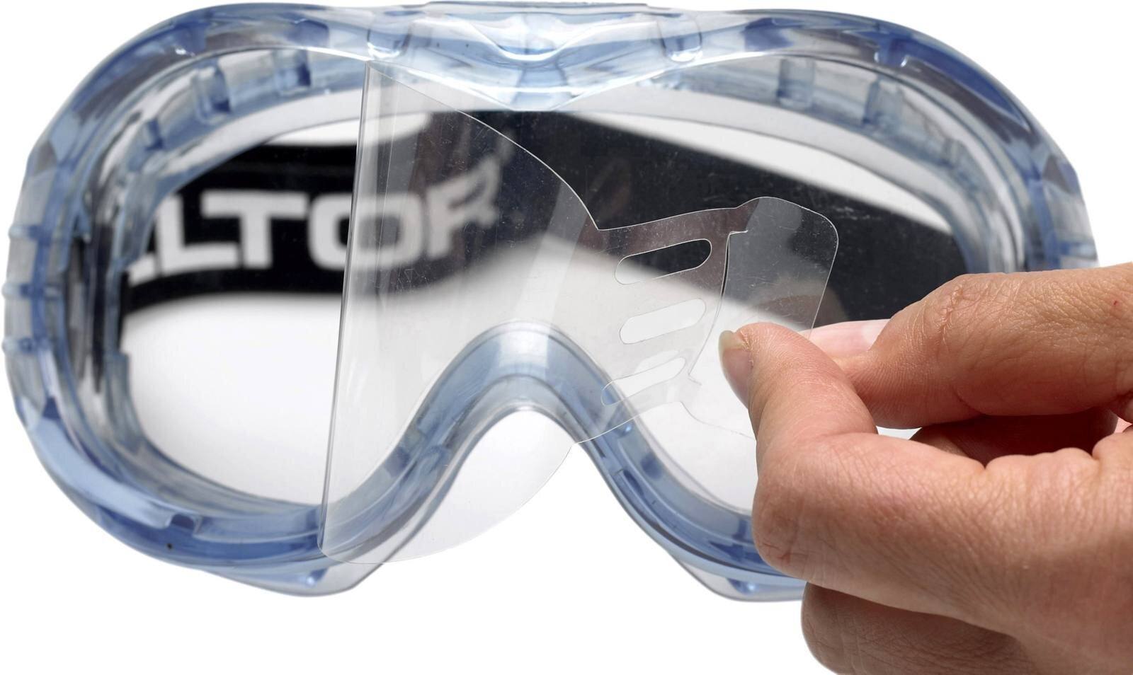 Gafas de protección 3M Fahrenheit con revestimiento de acetato/hardio AS/AF/UV, PC, transparentes, ventilación indirecta, cinta de goma para la cabeza, incl. bolsa de microfibra FheitTNW