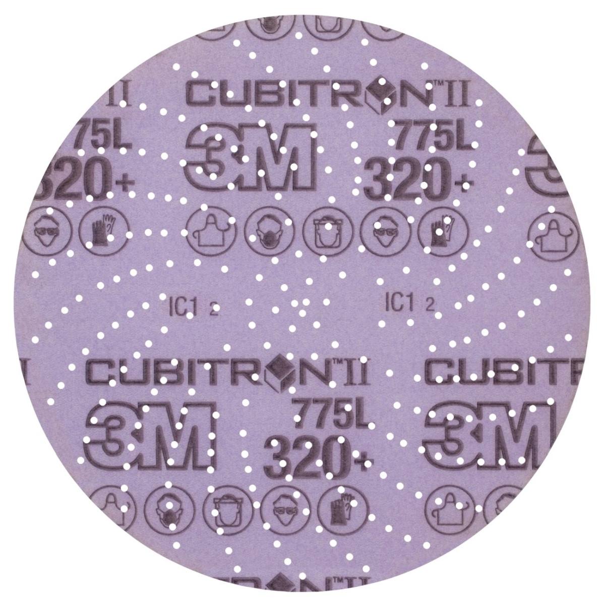 3M Cubitron II Hookit Disque pour film 775L, 150 mm, 320 , multihole #47082