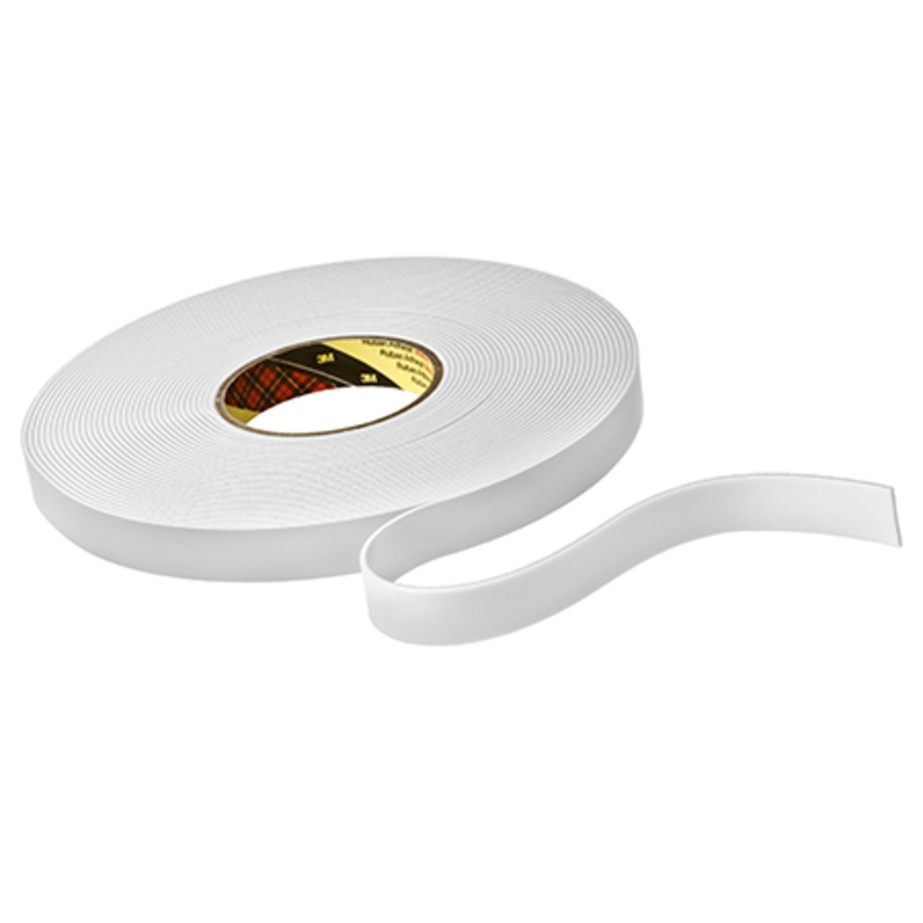 3M Dubbelzijdige PE-schuimtape met acrylaatlijm 9515W, wit, 19 mm x 33 m, 1,5 mm