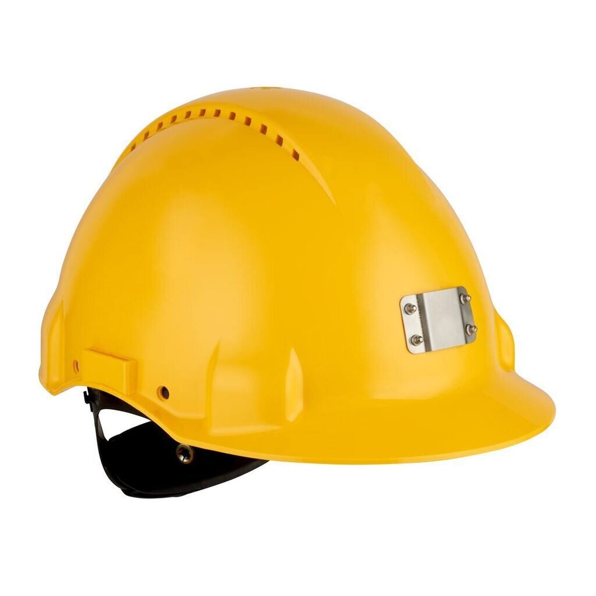 3M safety helmet, Uvicator, ratchet closure, ventilation, plastic welding tape, lamp holder, yellow, G3000NUV-10-GB