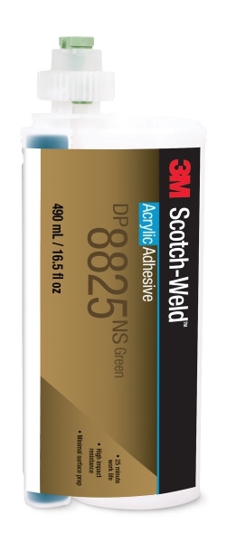 3M Scotch-Weld 2-komponentno gradbeno lepilo na akrilni osnovi za sistem EPX DP 8825 NS, zeleno, 490 ml