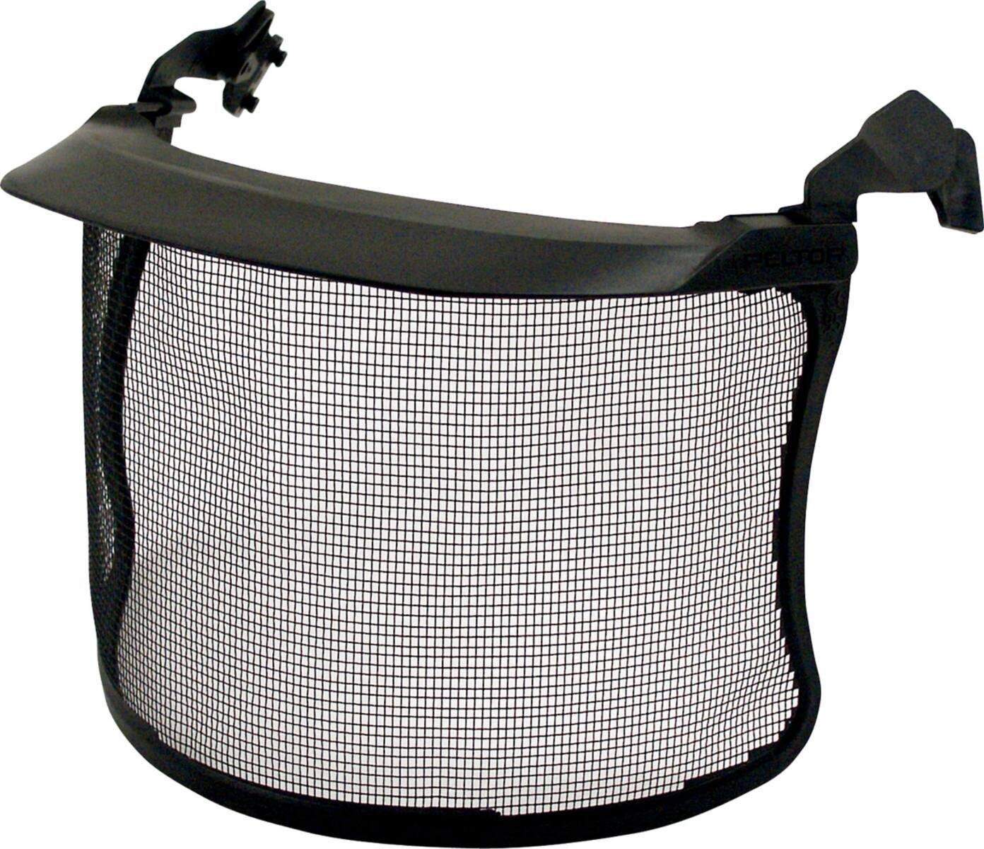 Visiera in poliammide 3M V4B con schermo parasole Dimensioni della maglia: 0,3 1,0x1,0 mm Riduzione della luce: 45%, peso: 70 g (incluso il supporto per il casco)