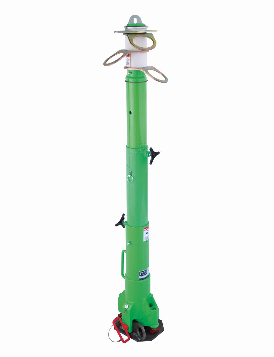 3M DBI-SALA PFAS - Portable pole for fall protection, 3 attachment points each rotatable through 360°, approval: up to 3 users, telescopically adjustable height: 774 mm - 1092 mm - 1384 , H 831.86 - 1454.15 mm