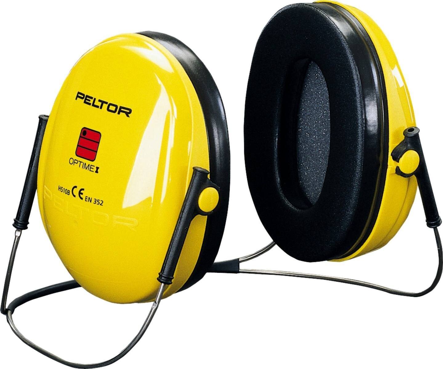 3M Peltor Optime I ear muffs, neckband, yellow, SNR = 26 dB, H510B