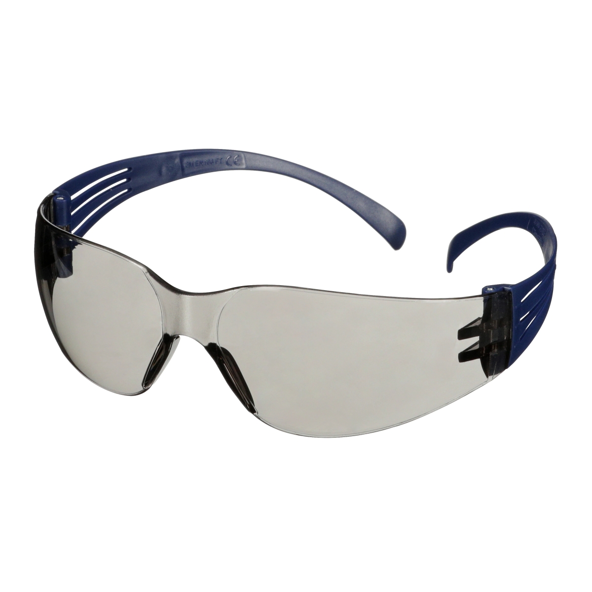 occhiali di sicurezza 3M SecureFit 100, aste blu, rivestimento  antigraffio/antiappannamento, lenti grigio chiaro per uso