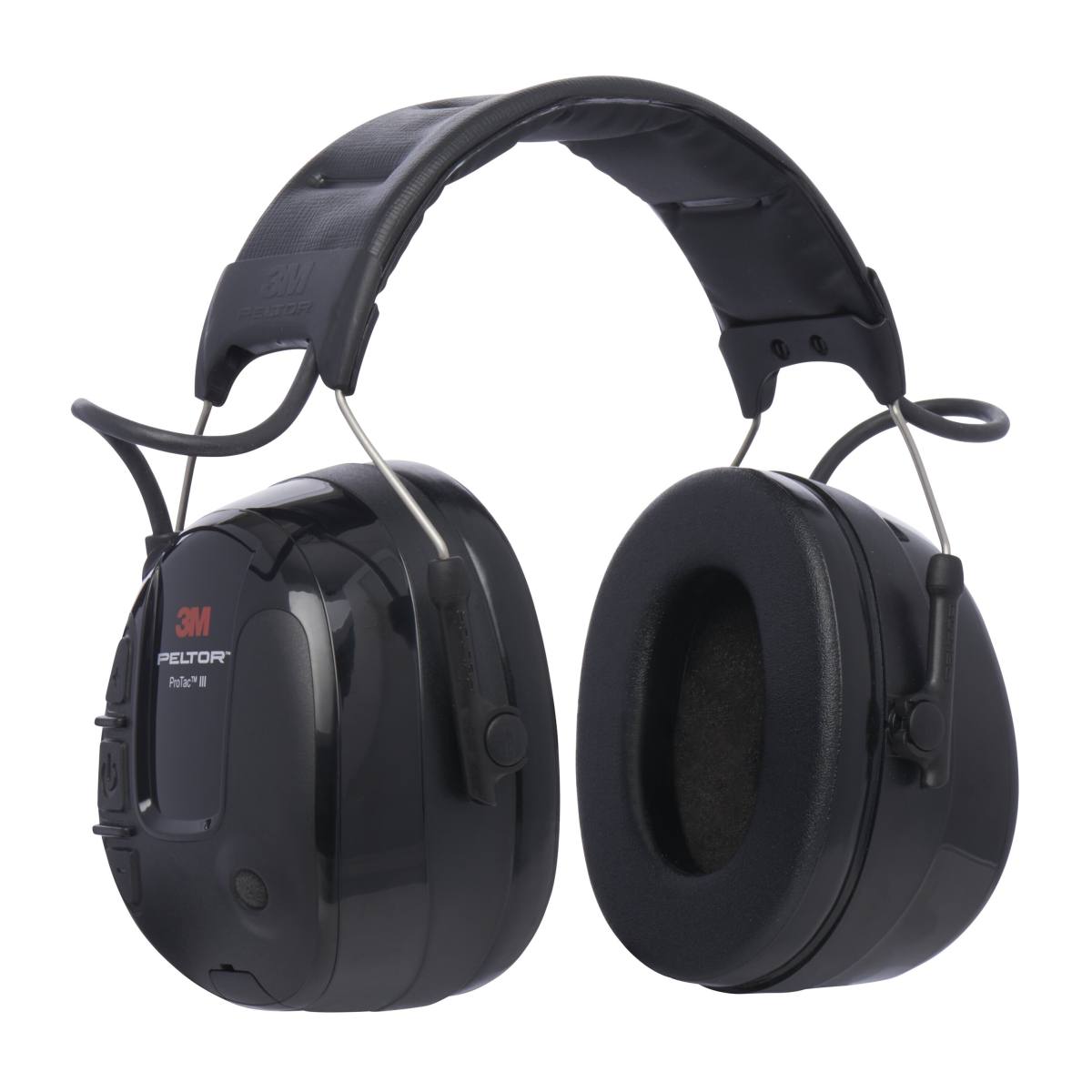 Casco de protección auditiva 3M Peltor ProTac III, negro, diadema, SNR = 32 dB, negro