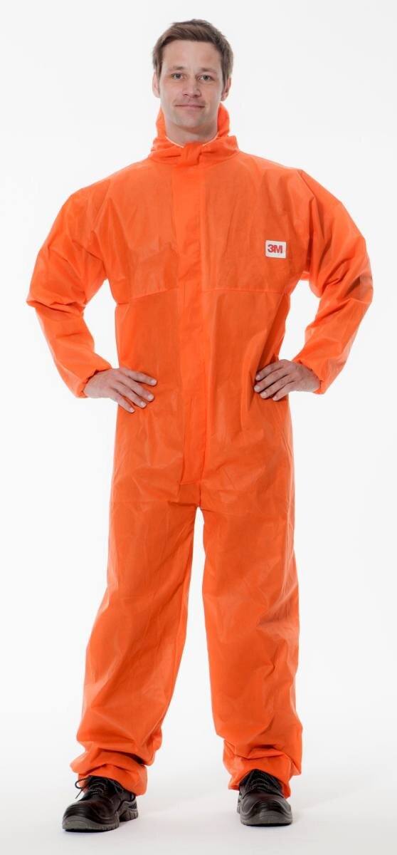 3M 4515O Protective coverall, orange, TYPE 5/6, size XL, material SMMS low-lint, elastic band finish