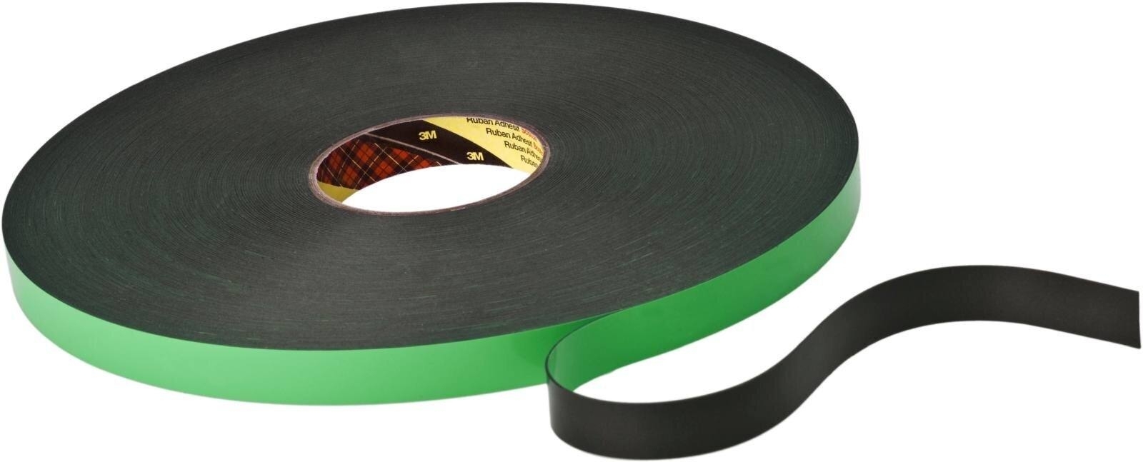 3M Doppelseitiges PE-Schaumstoff-Klebeband mit Acrylat-Klebstoff 9515B, Schwarz, 19 mm x 33 m, 1,5 mm