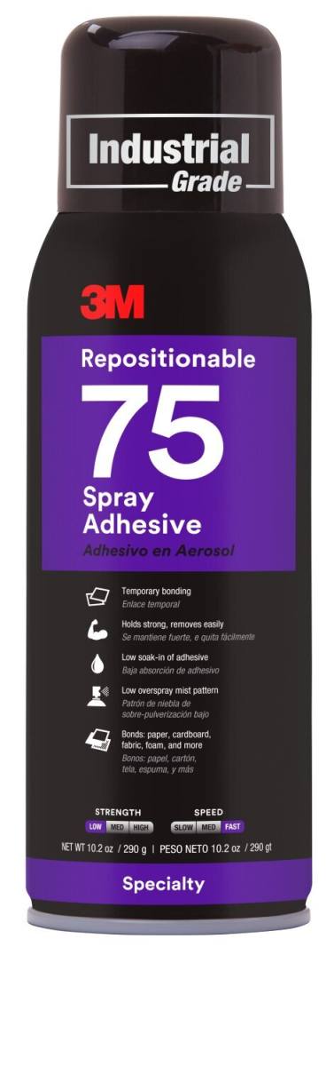 3M Scotch-Weld spray-liima synteettisiin elastomeereihin perustuva 75, väritön, 500 ml