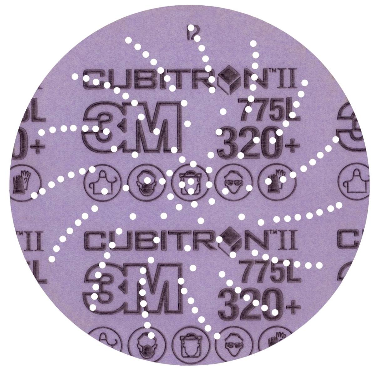 3M Cubitron II Hookit film disk 775L, 125 mm, 320 , multihole #47081