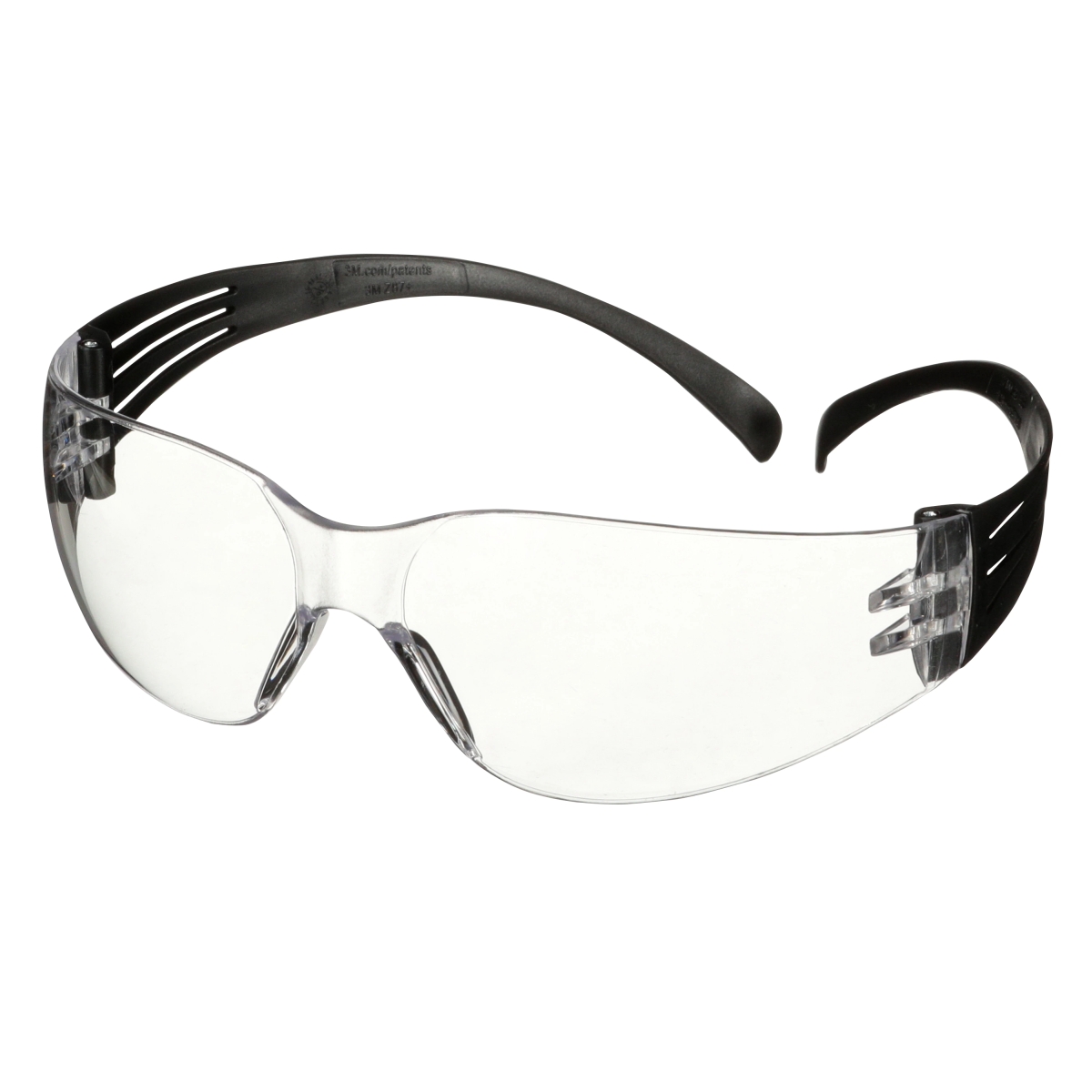 Occhiali di sicurezza 3M SecureFit 100, aste nere, rivestimento antigraffio, lenti chiare, SF101AS-BLK