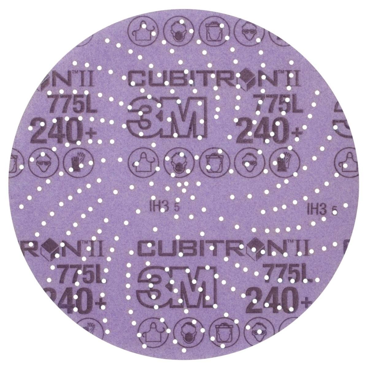 3M Cubitron II Hookit Disque pour film 775L, 150 mm, 240 , multihole #47098