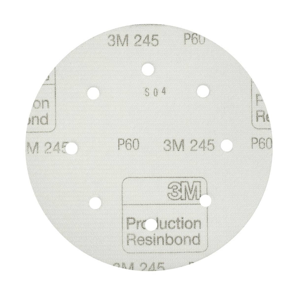 3M Hookit klittenbandschijf 245, 200 mm, P80, 8 gaten, 125 stuks / doos