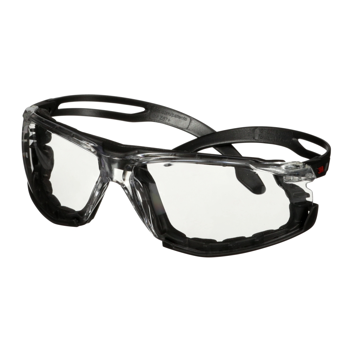 Gafas de protección 3M SecureFit 500, con montura de espuma, patillas negras, tratamiento Scotchgard antirrayas y antivaho (K