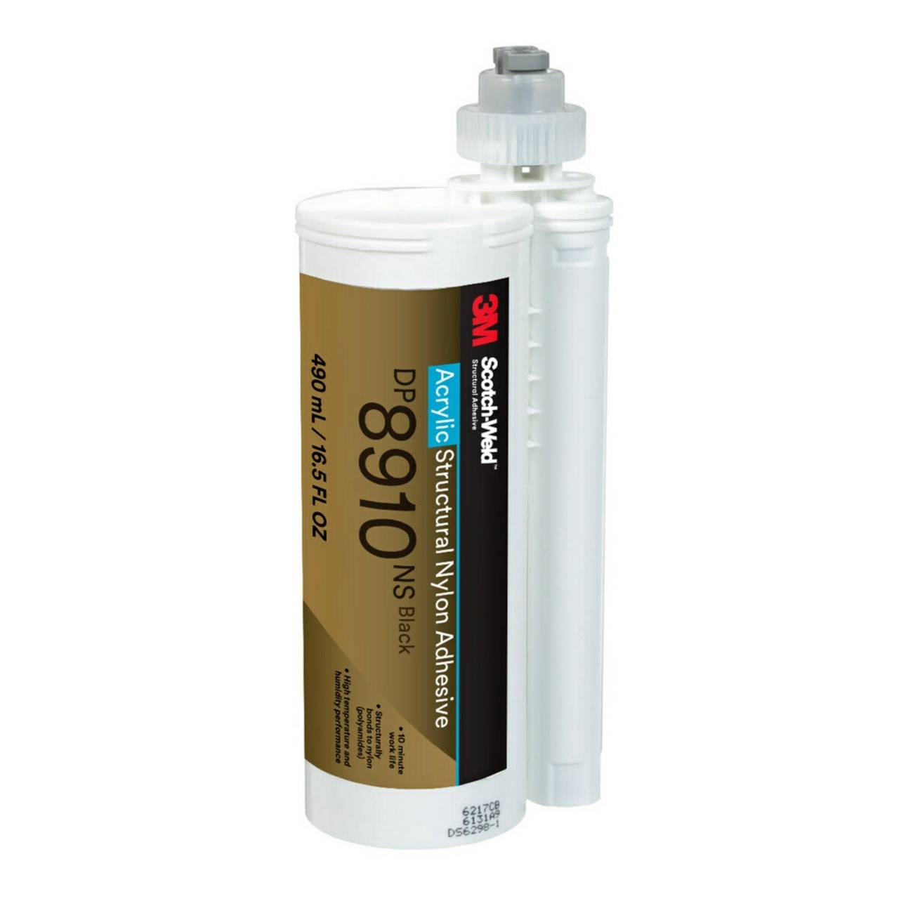 3M Scotch-Weld 2-komponentno gradbeno lepilo na akrilni osnovi DP8910NS, črno, 490 ml