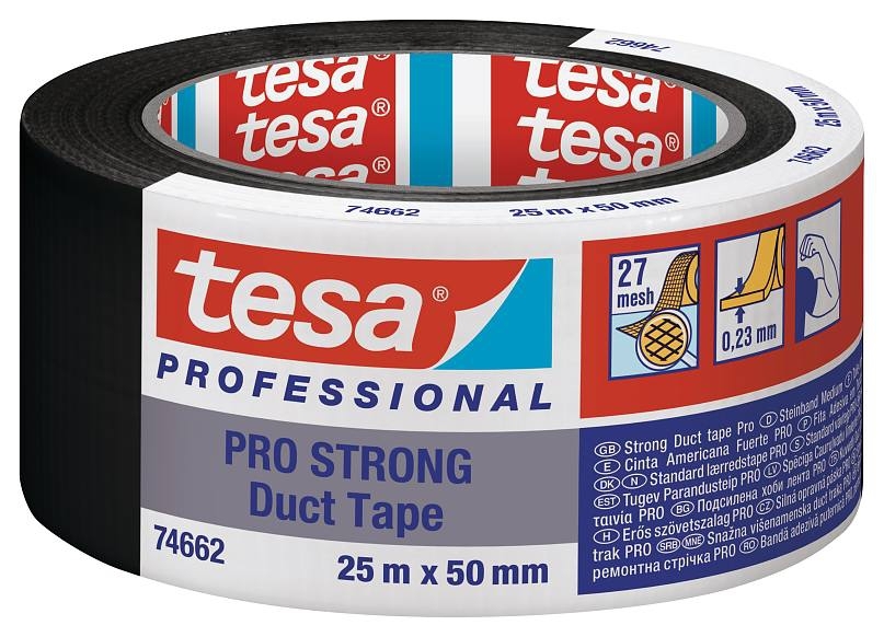 tesaband 74662 Duct Tape STRONG 50mmx50m black