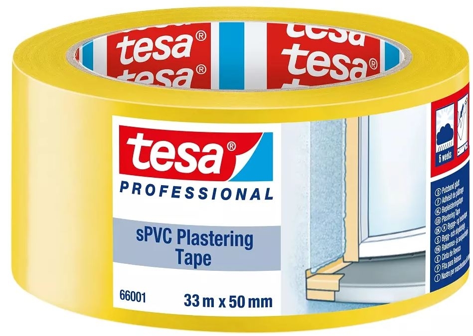 tesa 66001 Plastering tape 50mmx33m yellow