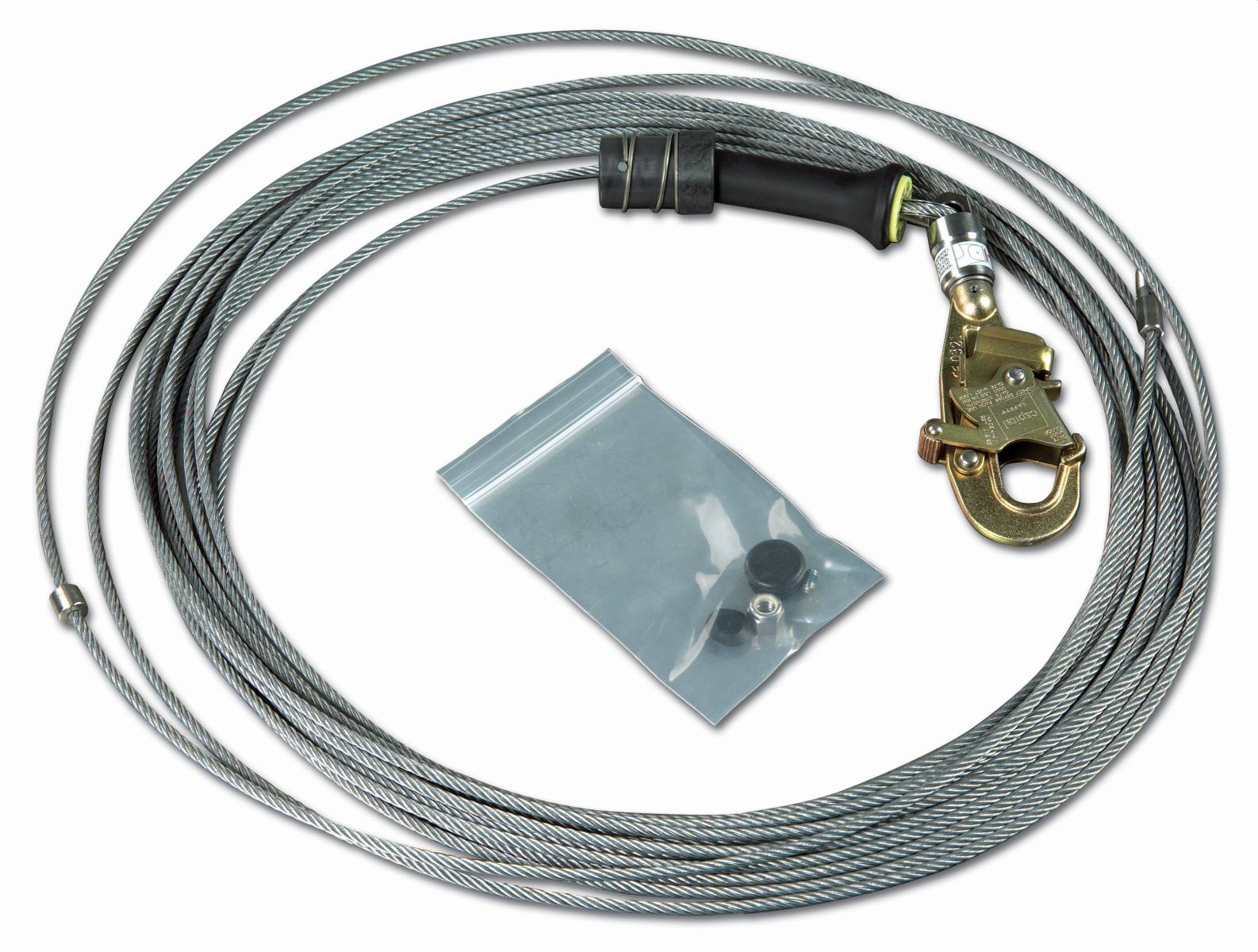 3M DBI-SALA cable replacement assembly for FAST-Line, stainless steel cable with stainless steel carabiner 40 m, 40.0 m