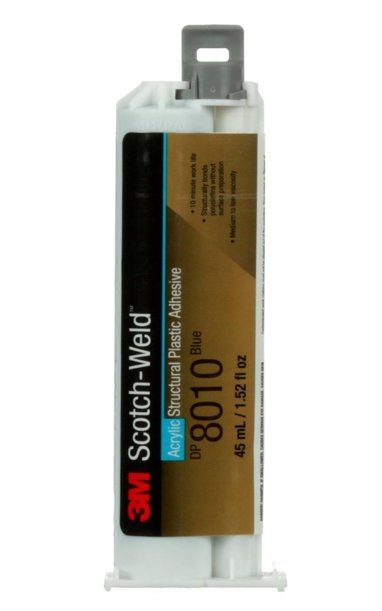 Kit de démarrage : 1x 3M Scotch-Weld colle de construction à 2 composants EPX System DP8010, bleu-vert, 45 ml 1x appareil manuel S-K-S pour cartouches EPX 38 à 50ml y compris piston d'avance 2:1 & 10:1, 3x buse de mélange