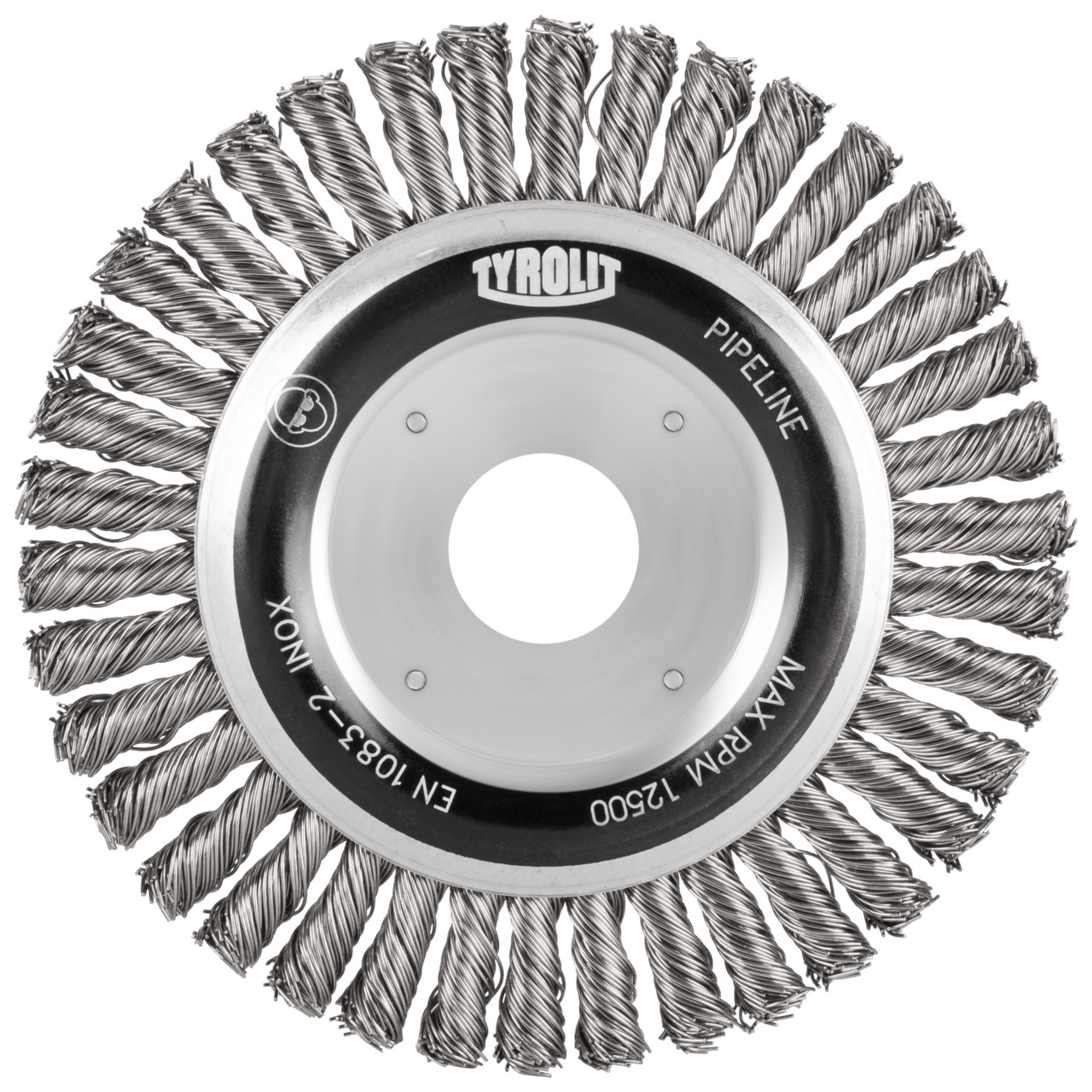 TYROLIT Pipeliner spazzola rotonda DxLxH 115x6x26x22,2 Per acciaio, forma: 1RDZ - (spazzola rotonda), Art. 34313968