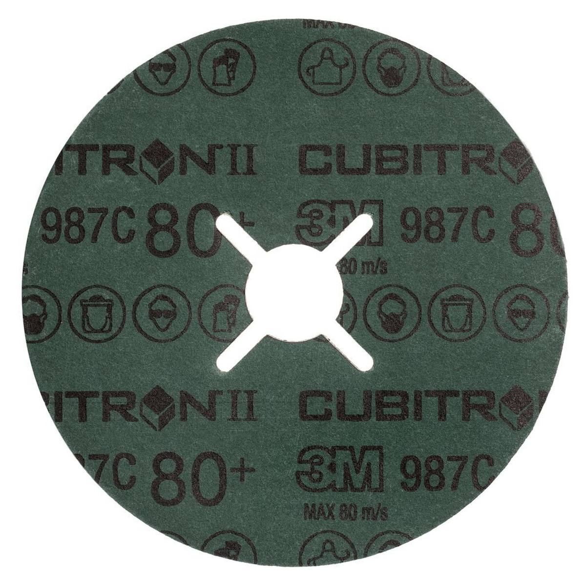 3M Cubitron II disco de fibra 987C, 125 mm, 22,23 mm, 80 #460630