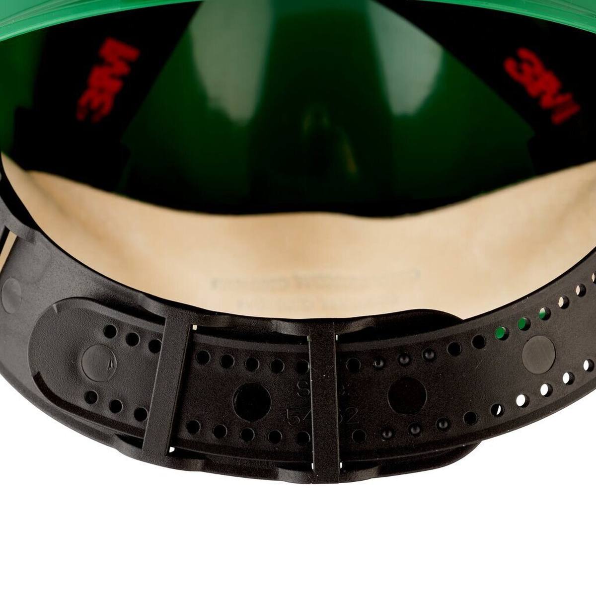 Casque de protection 3M G3000 G30DUG en vert, ventilé, avec Uvicator, Pinlock et bande de transpiration en cuir