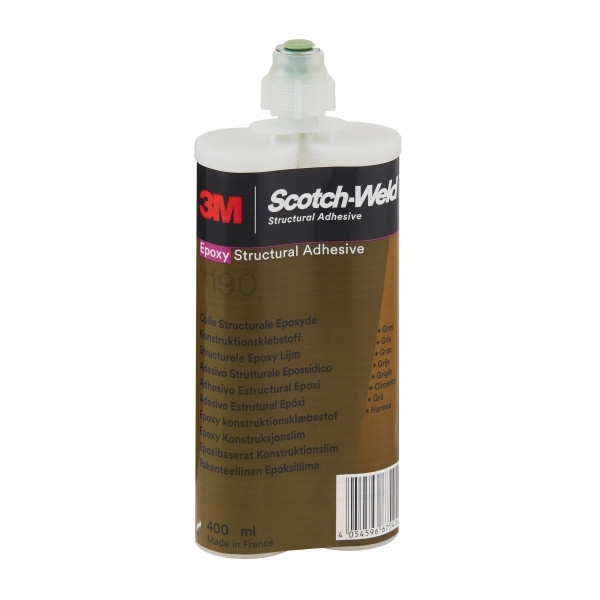 3M Scotch-Weld 2-komponenttinen epoksihartsiin perustuva rakennusliima EPX-järjestelmään DP 190, harmaa, 400 ml.